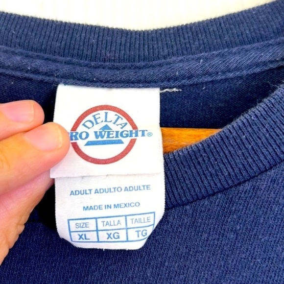 Delta - Willie Nelson Navy American Flag Graphic Short Sleeve T Shirt Size XL - Picture 7 of 8